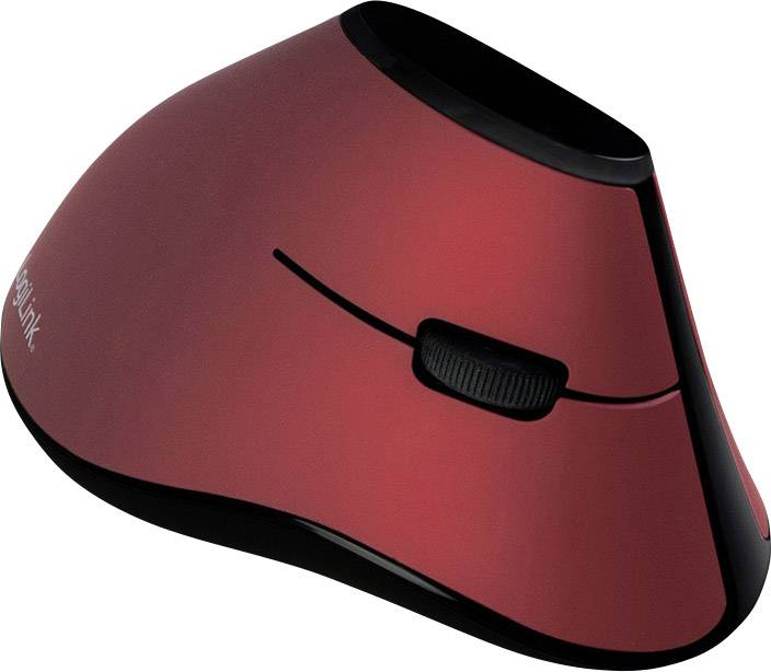 Logilink Maus Funk Ergonomisch Vertical 5 Tasten 1000dpi rot - ID0159