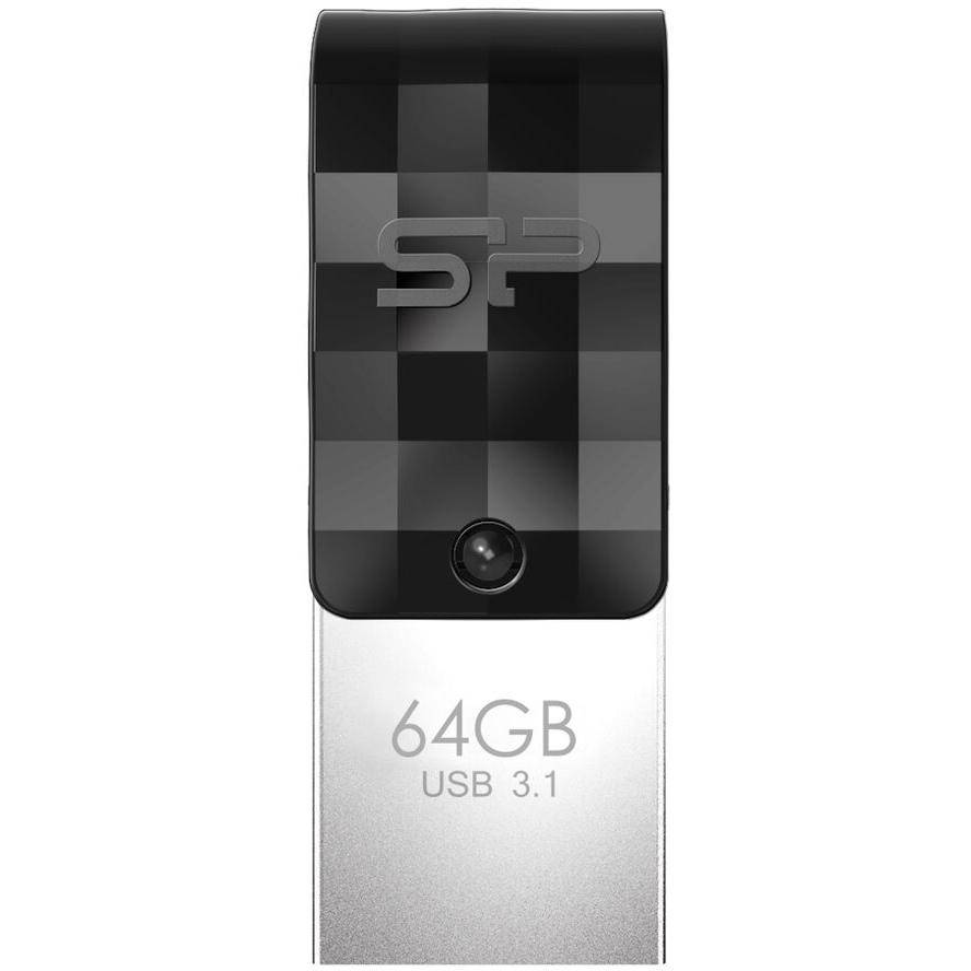 USB-Stick 64GB Silicon Power USB3.2 + Type C C31 Black USB-Stick 64GB Silicon Power USB3.2 + Type C C31 Black