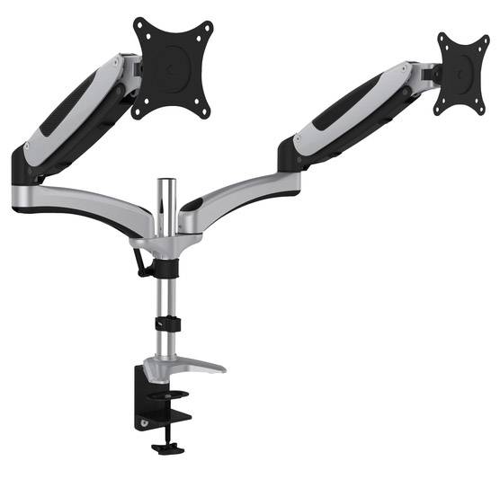 DIGITUS TIS 15-32 2TFT 2Gelenke silber  Max.8KG Gasfeder Tischhalter für Monitor
