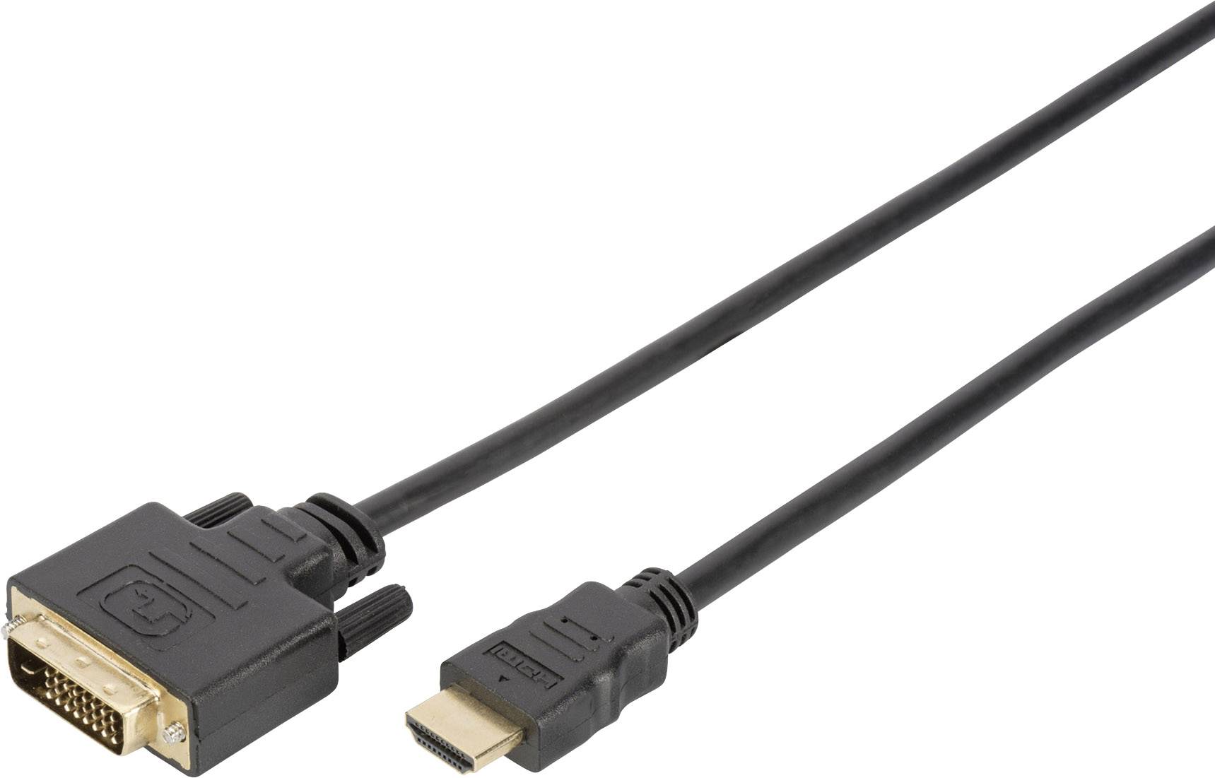 DIGITUS HDMI-Kabel A->DVI(18+1)   St/St  2.0m schwarz FullHD