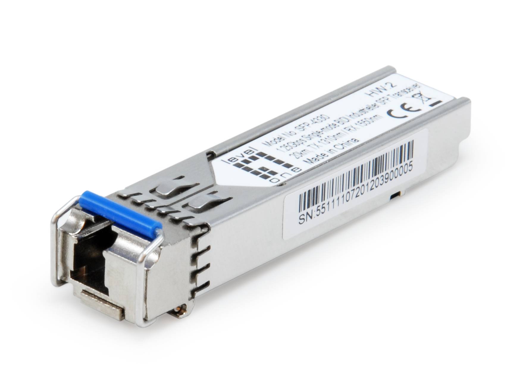 LevelOne BIDI Transceiver 1.25G Single-M. 20km 1550nm/T1310 - SFP-4330