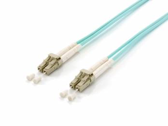 Equip LWL Patchkabel LC->LC 0.50m Multimode Duplex OM3 turq Polybeutel - 255419