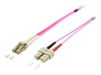 Equip LWL Patchkabel LC->SC 10.00m Multimode Duplex OM4 vi Polybeutel - 255536