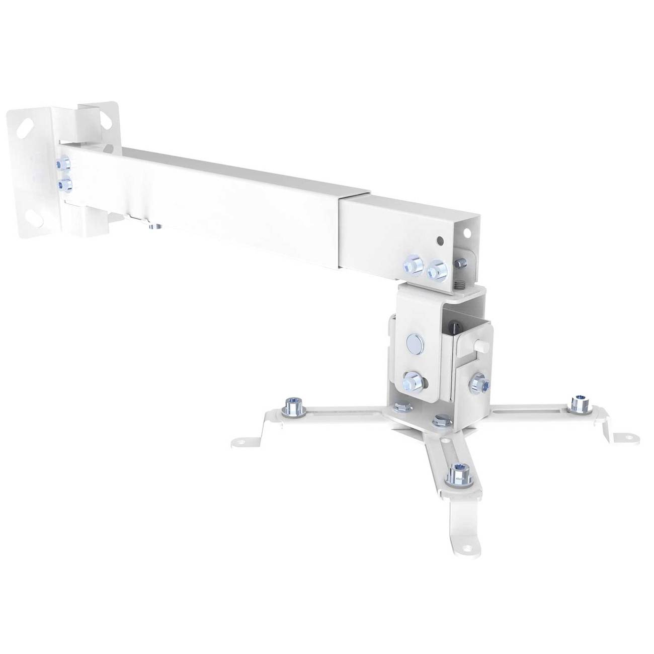 Schwaiger Beamer-Wandhalterung Höhe 430-650mm Max.20KG Weiß Beamer Deckenhalterung