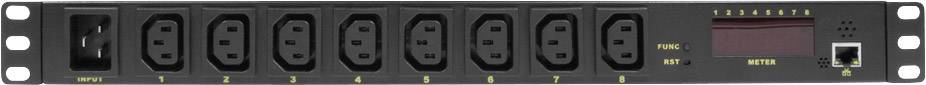 Logilink IP Steckdosenleiste 19 8fach Einbau 1HE schwarz - PDU8P01