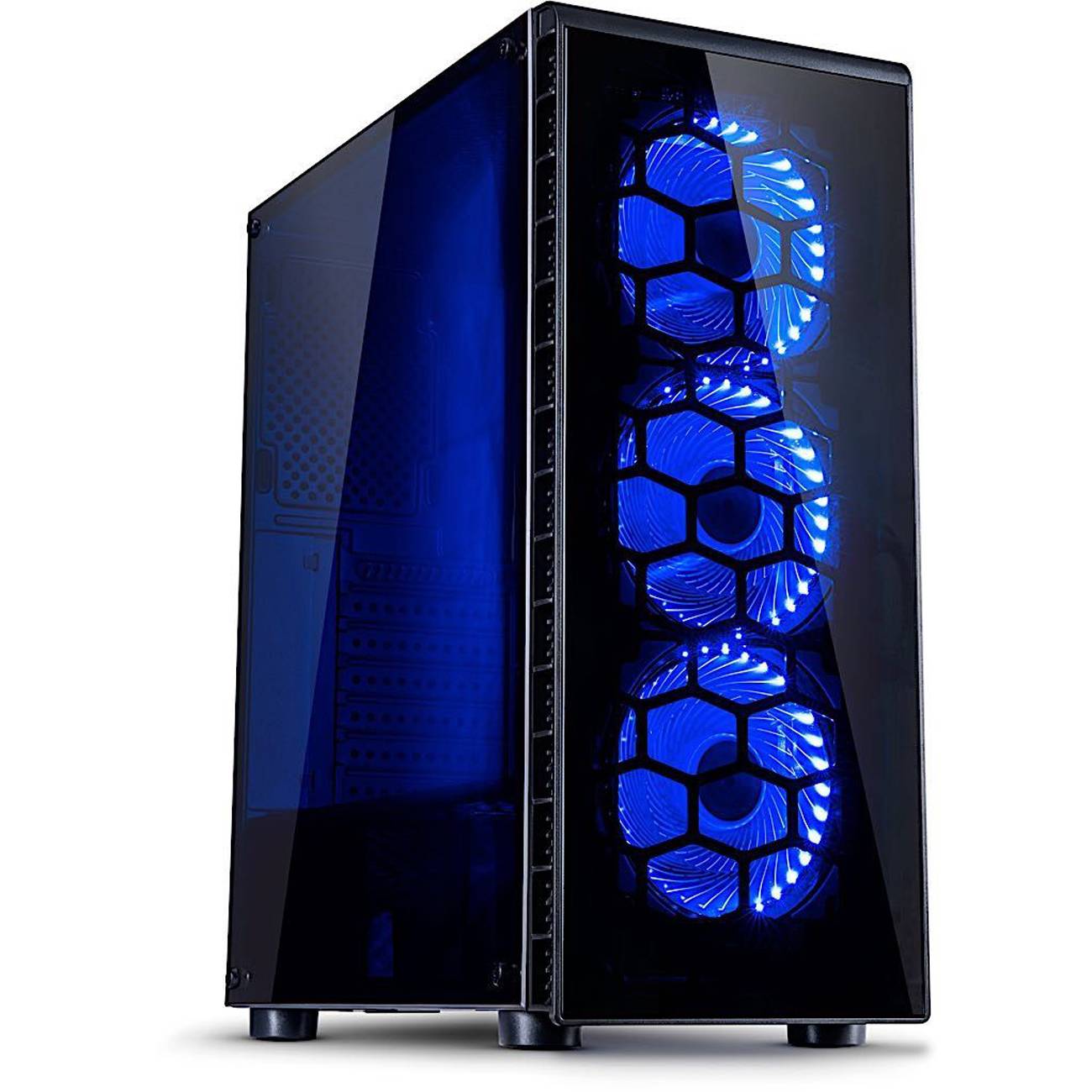 Inter-Tech Geh CXC2 Gaming 3x120mm Lüfter Argus L-12025 blau Gehäuse