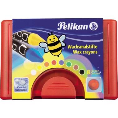 Pelikan Wachsmalstifte 665/8WF Rund wasserf. 8er Box - 723148