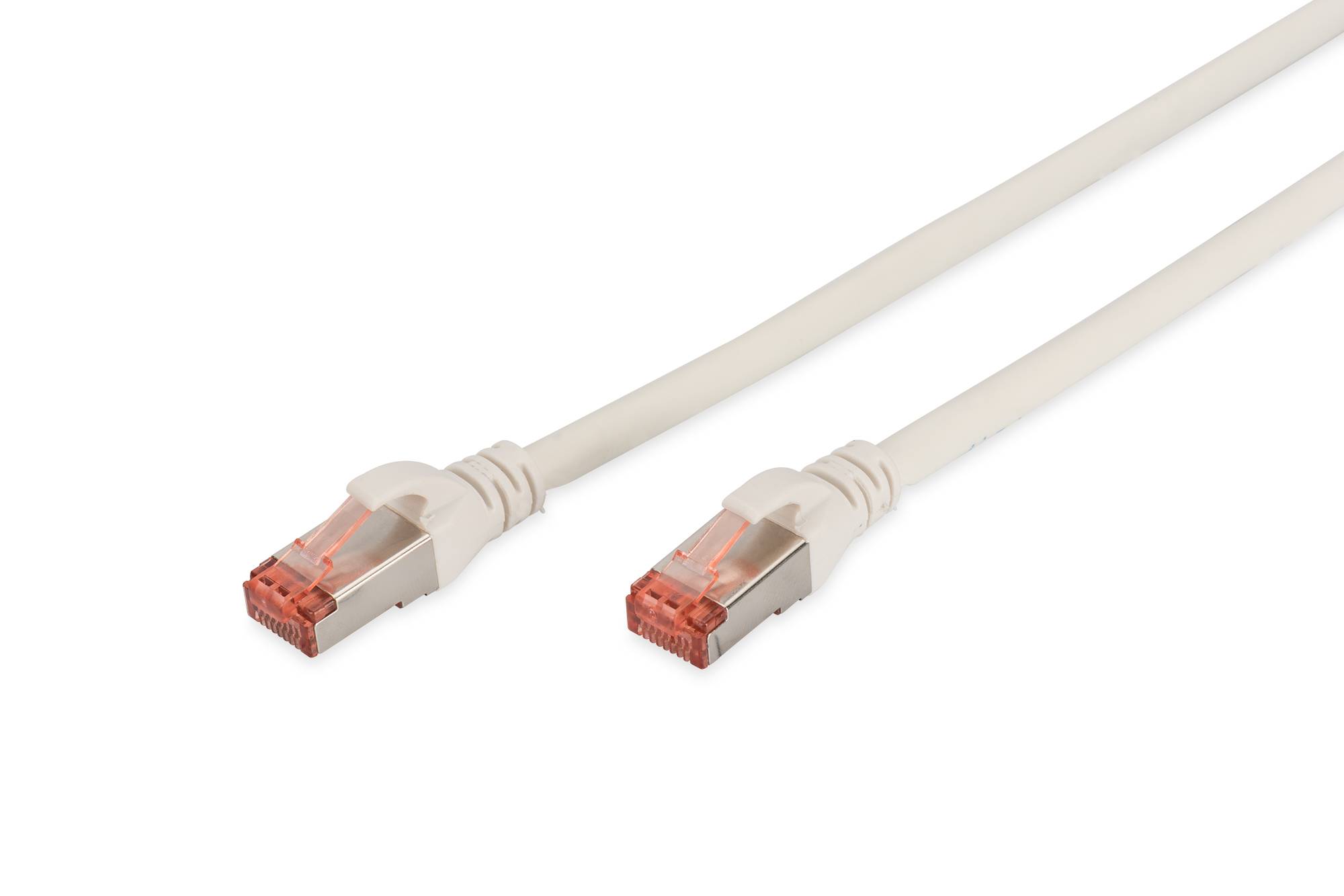 DIGITUS Patchkabel Cat6 S/FTP 2xRJ45 0.25m weiß Hebelschutz - DK-1644-0025-WH