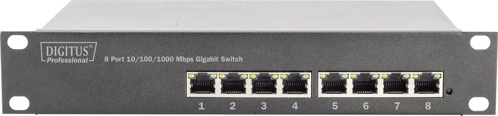DIGITUS Switch 10 8-Port  Gigabit       Unmanaged schwarz Switche