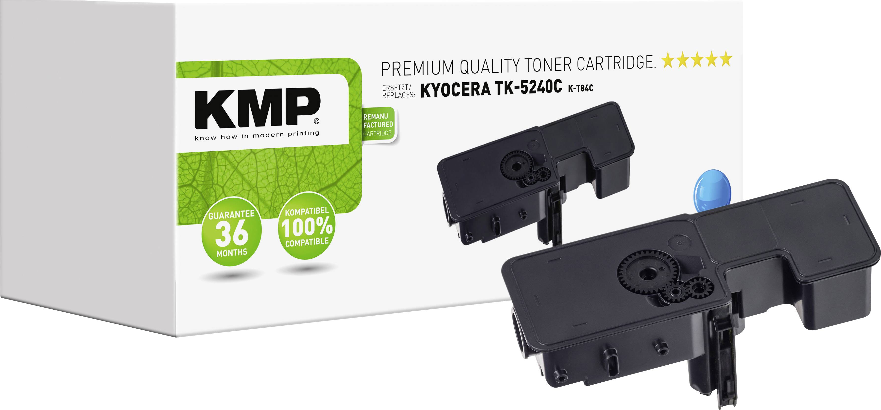 KMP Toner Kyocera TK-5240C/TK5240C cyan 3000 S. K-T84C remanufactured Toner Kyocera