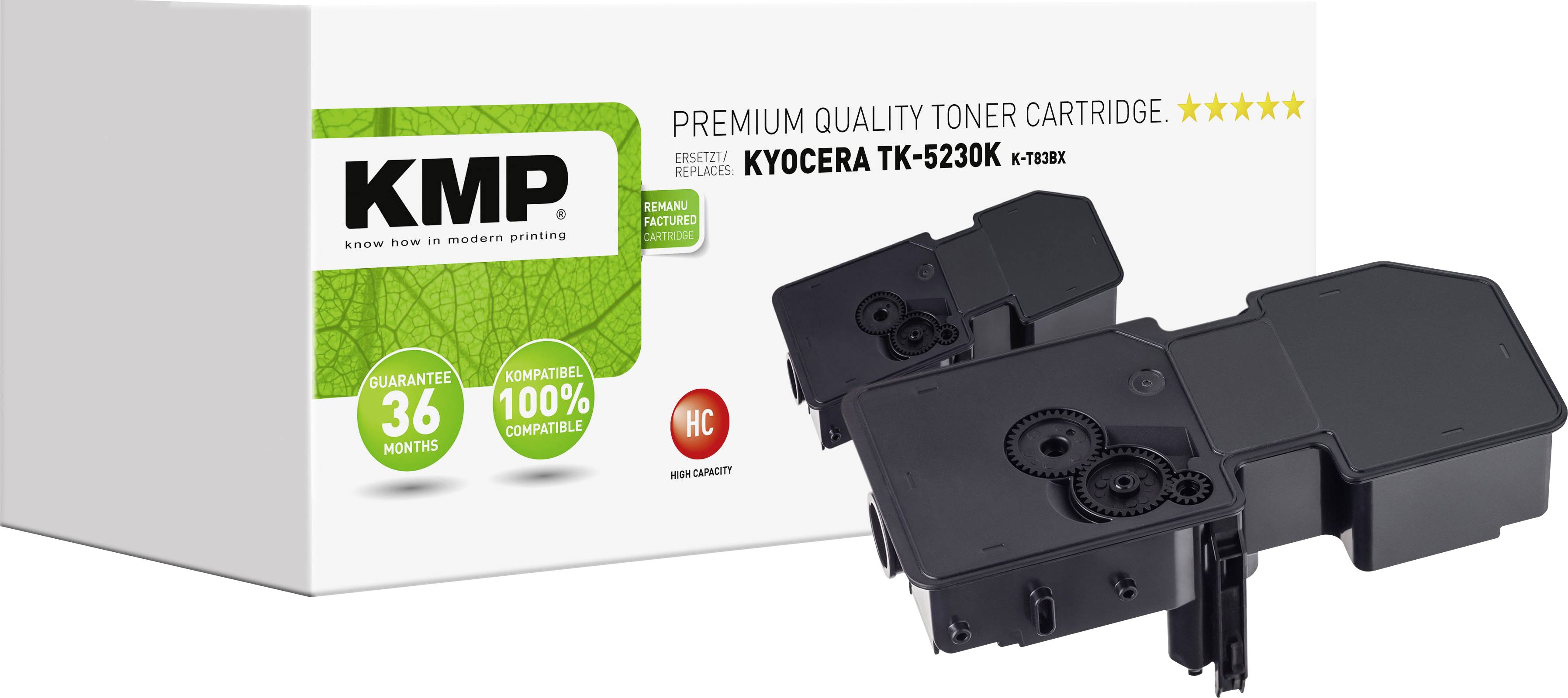 KMP Toner Kyocera TK-5230K/TK5230K black 2600 S. K-T83B remanufactured Toner Kyocera