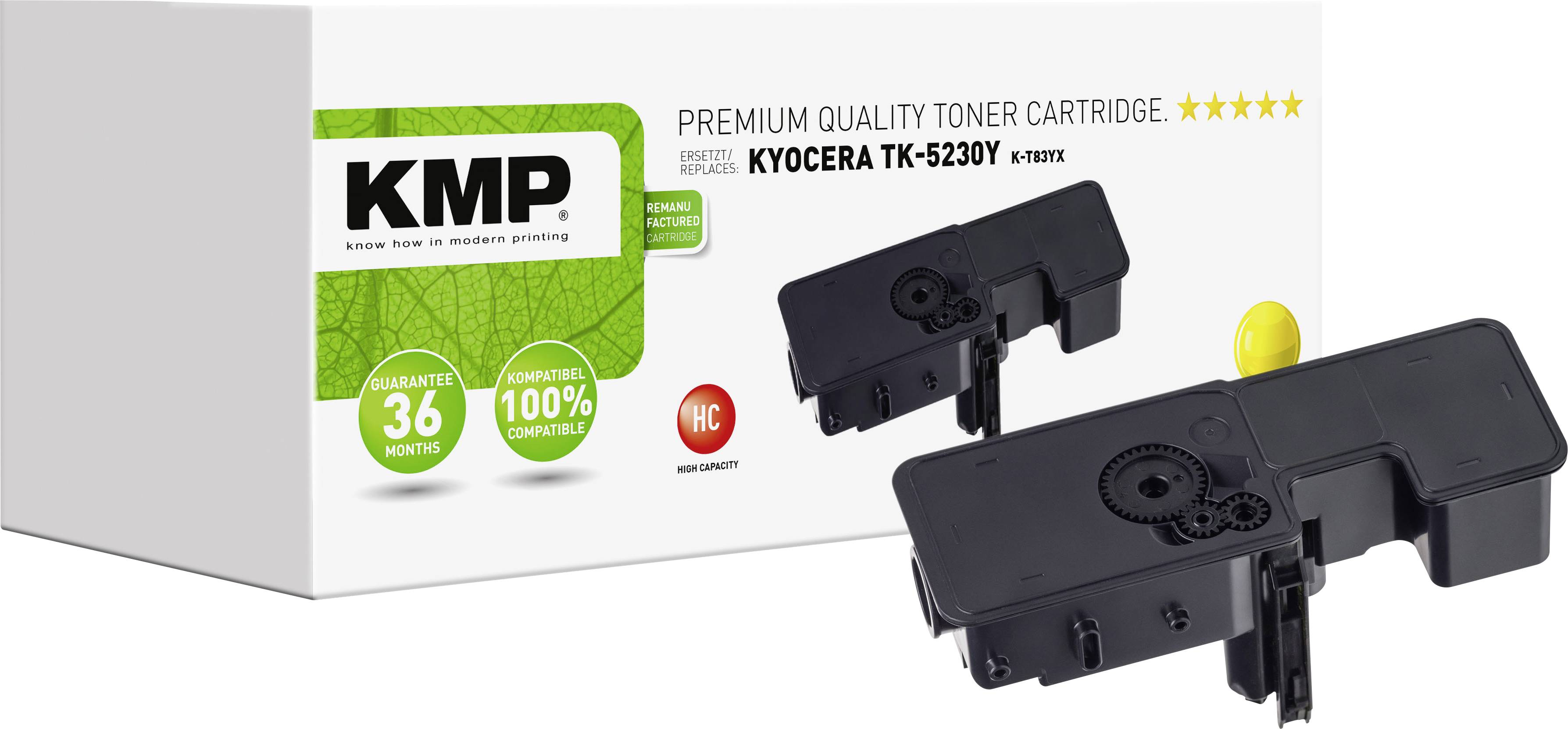 KMP Toner Kyocera TK-5230Y/TK5230Y yellow 2200 S. K-T83YX remanufactured Toner Kyocera