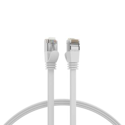 EFB RJ45 Flachpatchkabel U/FTP, Cat.6A, PVC, 2m, weiß