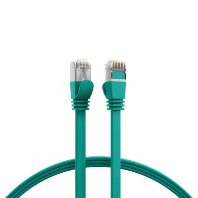 EFB RJ45 Flachpatchkabel U/FTP Cat.6A PVC 5.00m grün Patchkabel RJ45