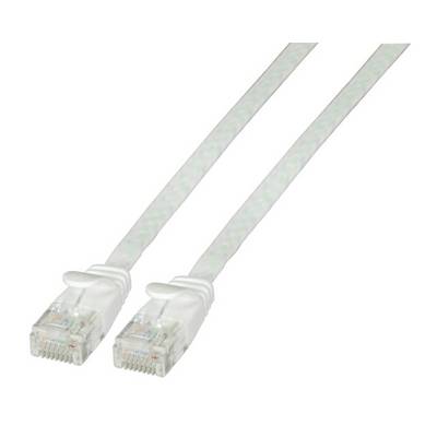 EFB RJ45 Flachpatchkabel U/UTP, Cat.6A, PVC, 1m, weiß