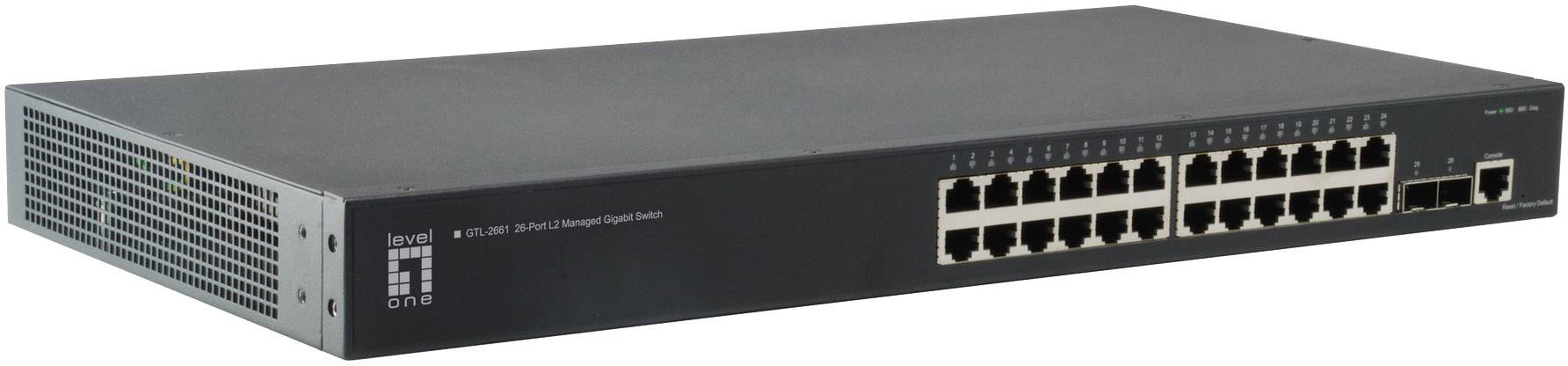 LevelOne Switch 24x GE GTL-2661 2x10GSFP+19 - GTL-2661