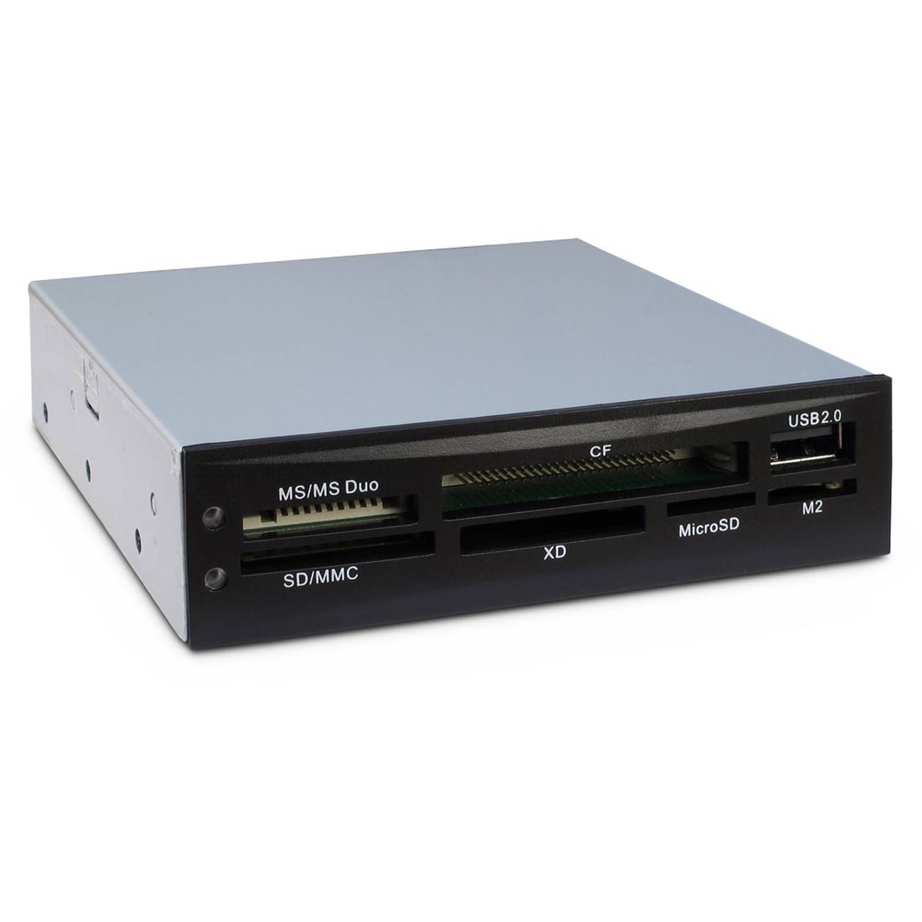 Inter-Tech Card Reader CI-02 USB 2.0 für gängige Speicherk.