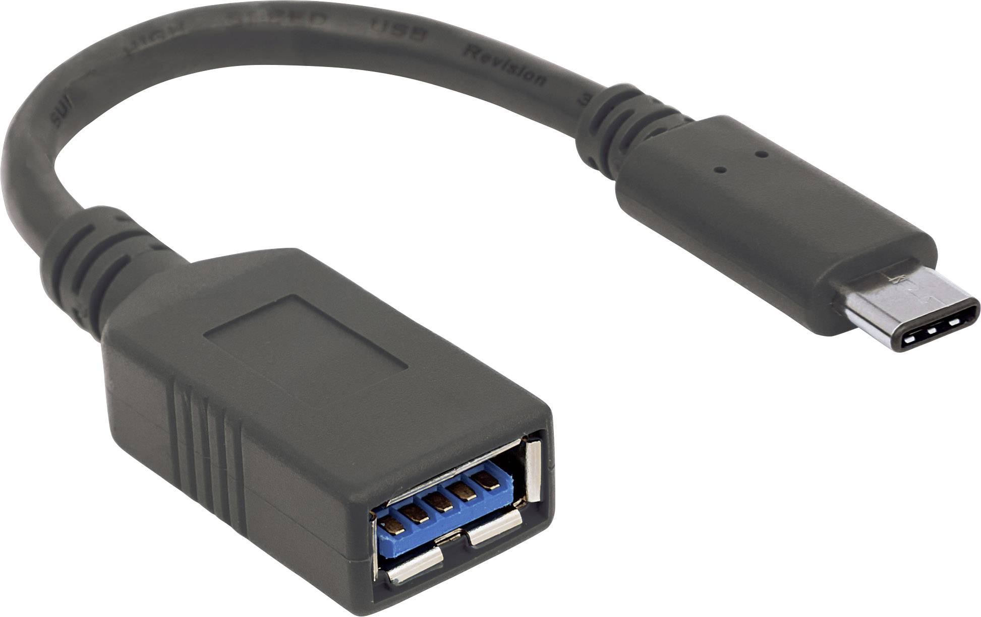MANHATTAN USB-C Kabel C-Stecker - A-Buchse 12cm USB 3.1 Gen1