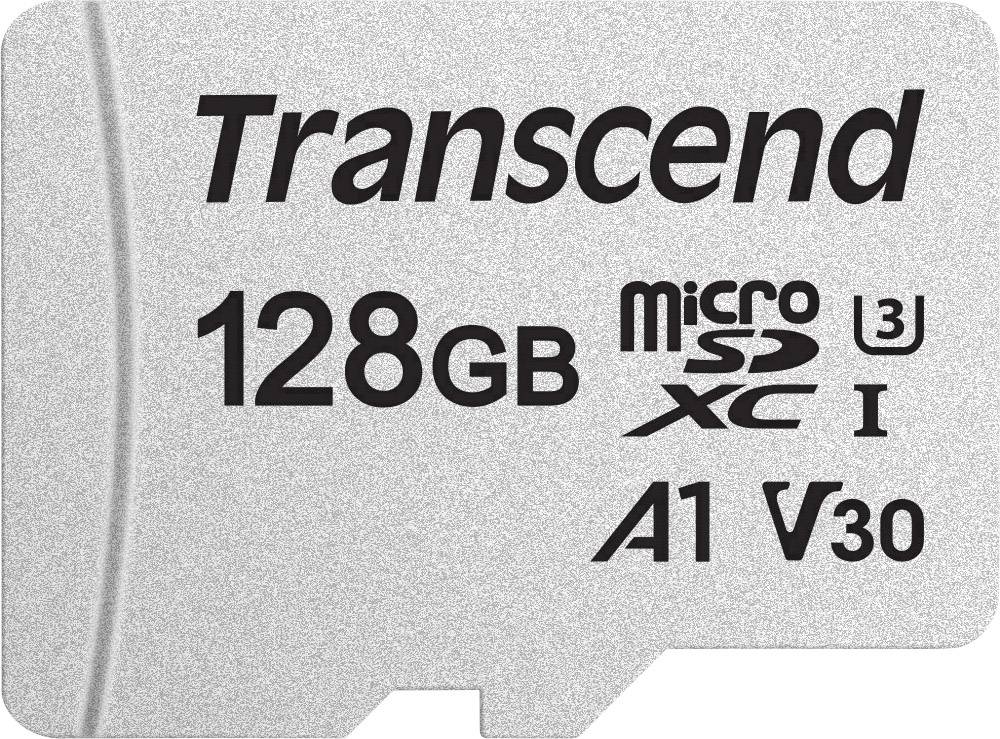 SD microSD Card 128GB Transcend SDXC USD300S-A w/Adapter - TS128GUSD300S-A