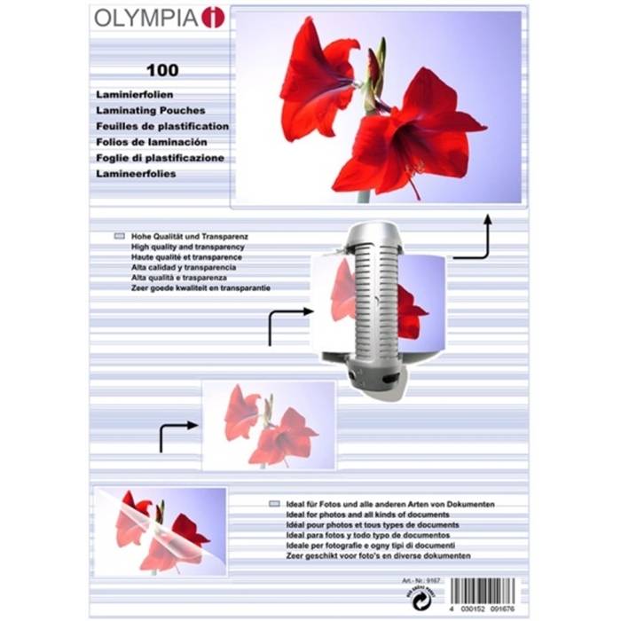 Olympia Laminierfolie DIN A5 80 Mic 100 Stück transp.