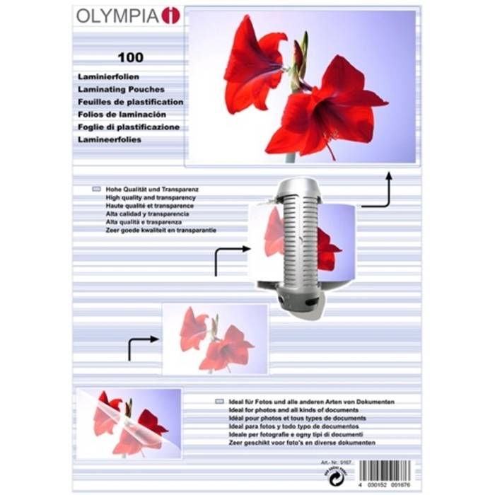 Olympia Laminierfolie DIN A5 125 Mic 100 Stück transp.