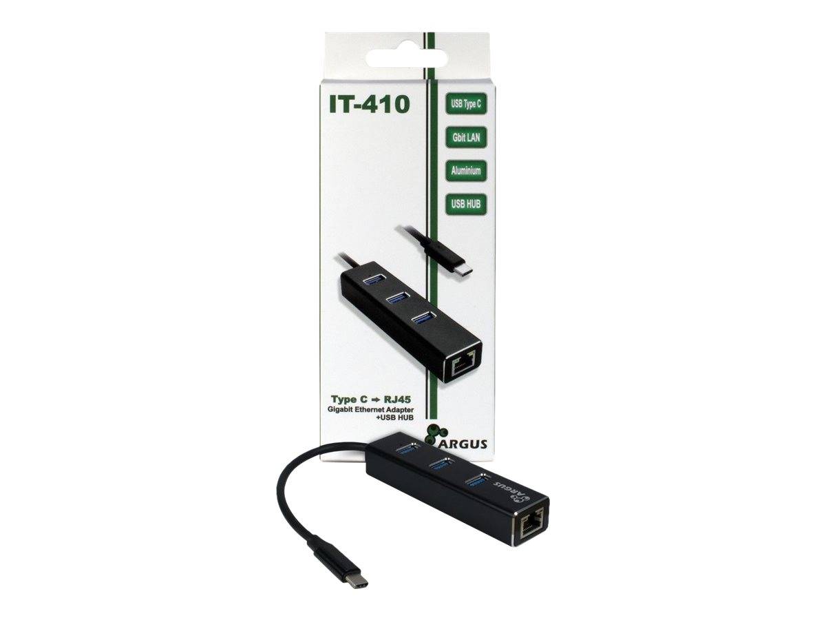 Inter-Tech LAN-Adapter Argus IT-410 USB-C Gigabit Ethernet Adapter