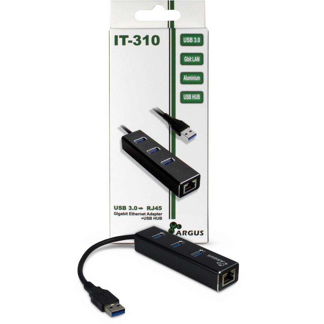 Inter-Tech LAN-Adapter Argus IT-310 USB-A Gigabit Ethernet Adapter