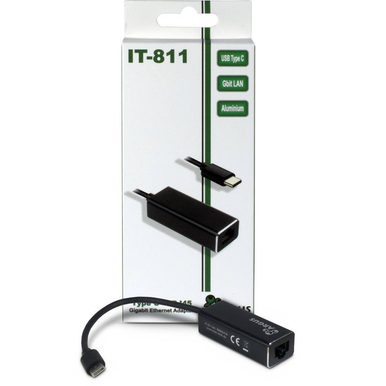 Inter-Tech LAN-Adapter Argus IT-811 USB-C Gigabit Ethernet