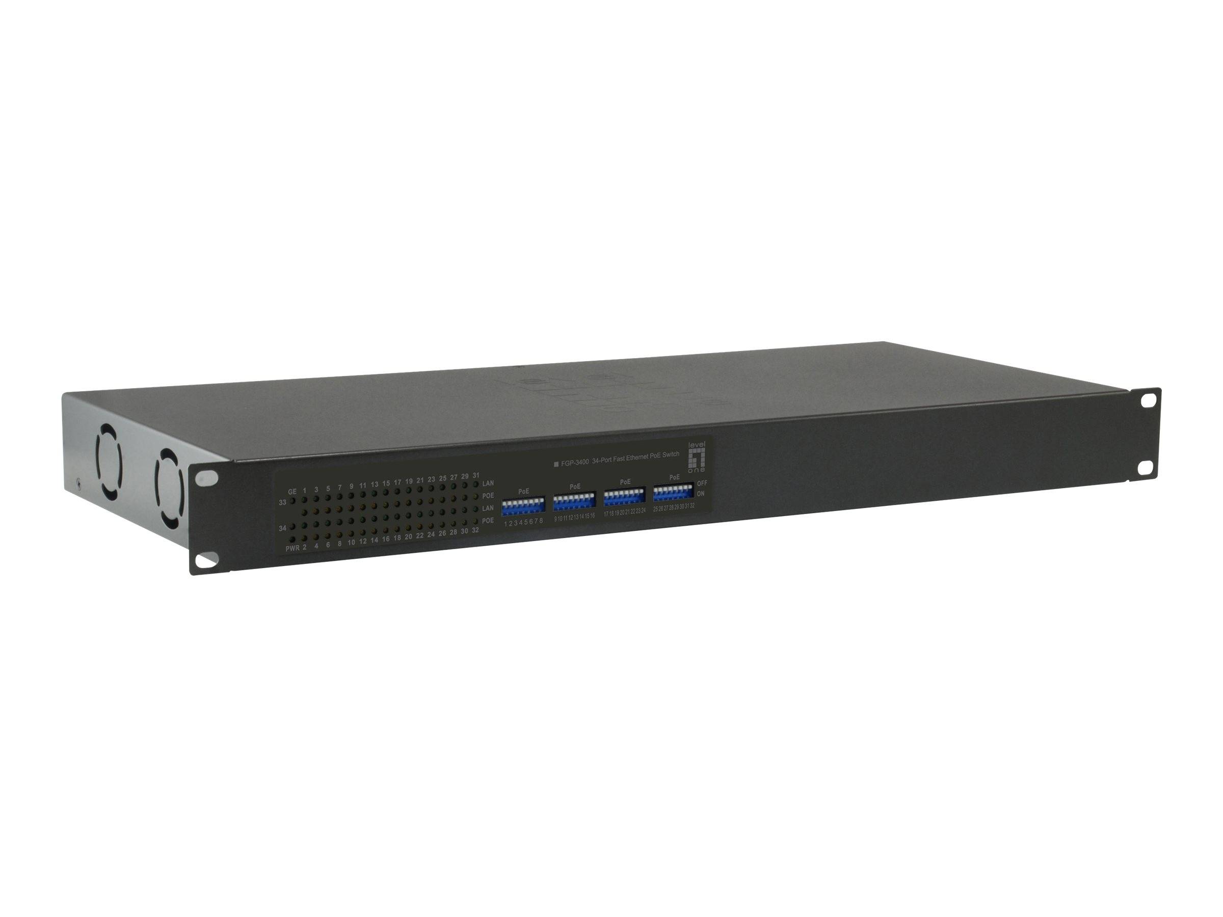 4015867203279 - LevelOne FGP-3400W630 Netzwerk-Switch Unmanaged Fast Ethernet (10 100) Power over Ethernet (PoE) Schwarz 4015867203279 - LevelOne FGP-3400W630 Netzwerk-Switch Unmanaged Fast Ethernet (10 100) Power over Ethernet (PoE) Schwarz