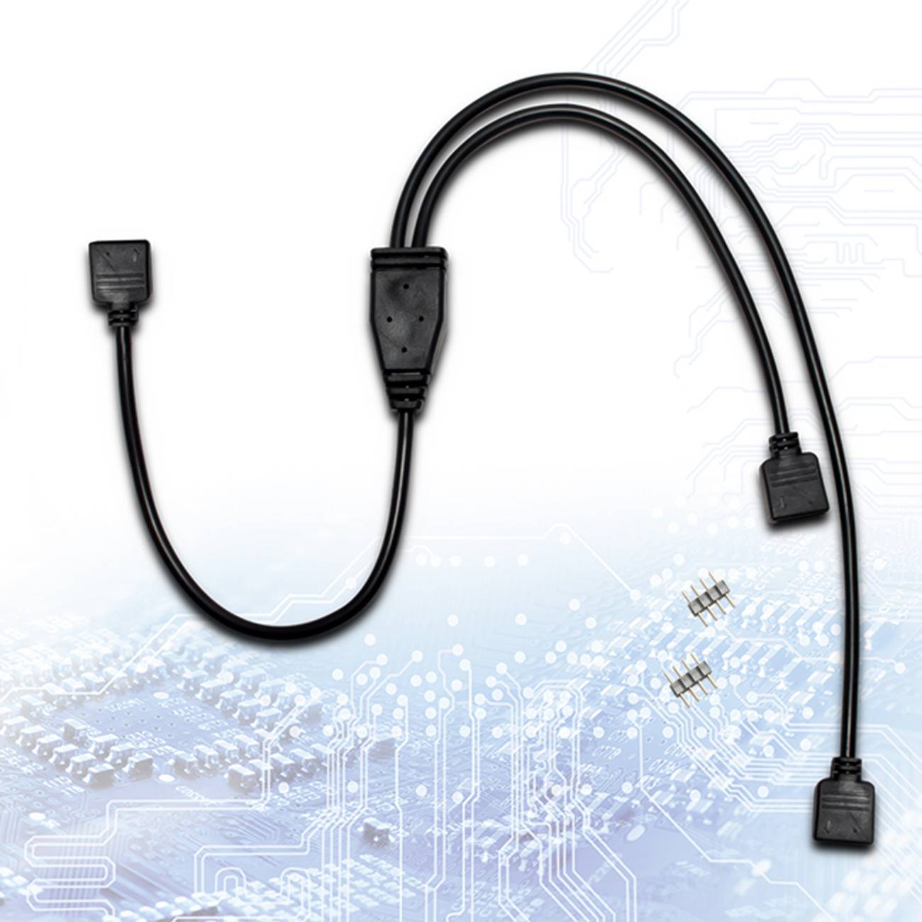 Inter-Tech Kabel RGB Verteiler, 2-fach Kabel
