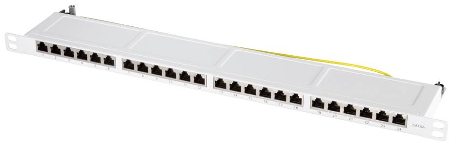 Logilink 19 Cat.6A Patchpanel, 24-Port, grau, 0,5 HE - NP0062