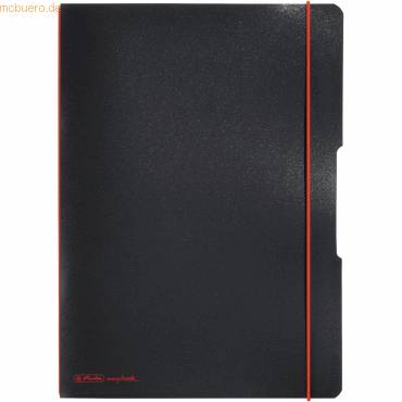 Herlitz Notizheft my.book flex A4 PP 2x 40Bl. kar/lin schwrz