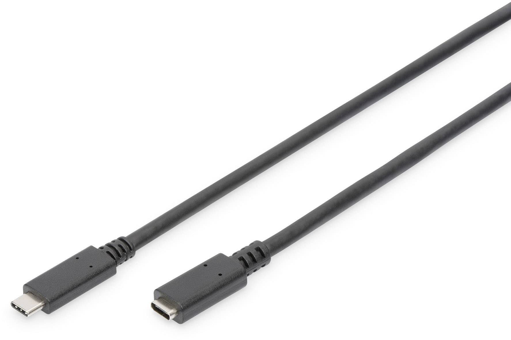 DIGITUS USB 3.2 Verlängerungskabel Typ C -C St/Bu 0.7m, sw