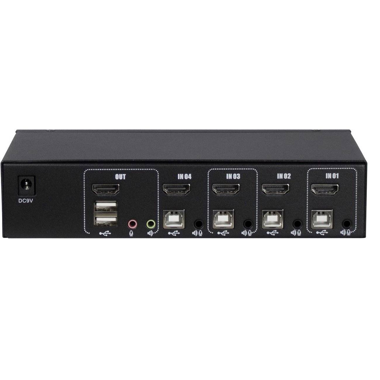 Inter-Tech KVM Switch AS-41HA HDMI, 4 Port, Metall KVM
