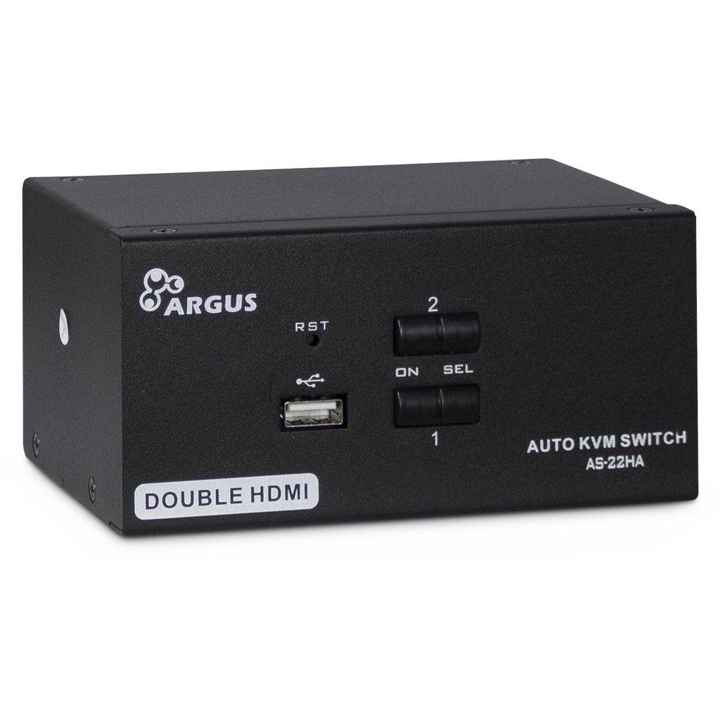 Inter-Tech KVM Switch AS-22HA HDMI, 2 Port, Metall KVM