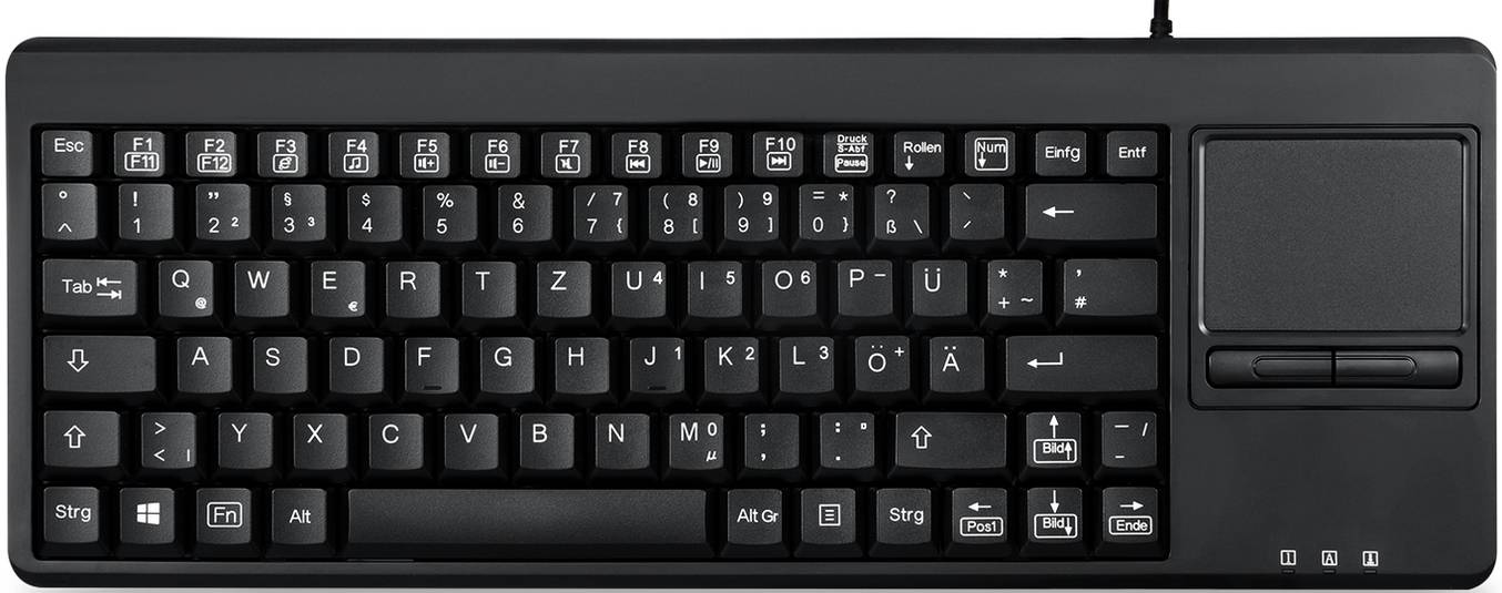 aixcase Ersatztastatur DE + Touchpad USB für 19" Rack