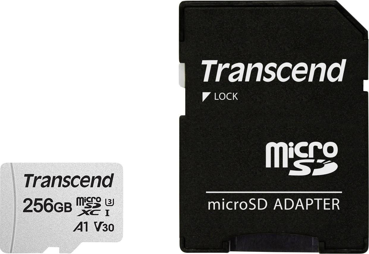 SD microSD Card 256GB Transcend SDXC USD300S-A w/Adapter SD microSD Card 256GB Transcend SDXC USD300S-A w/Adapter