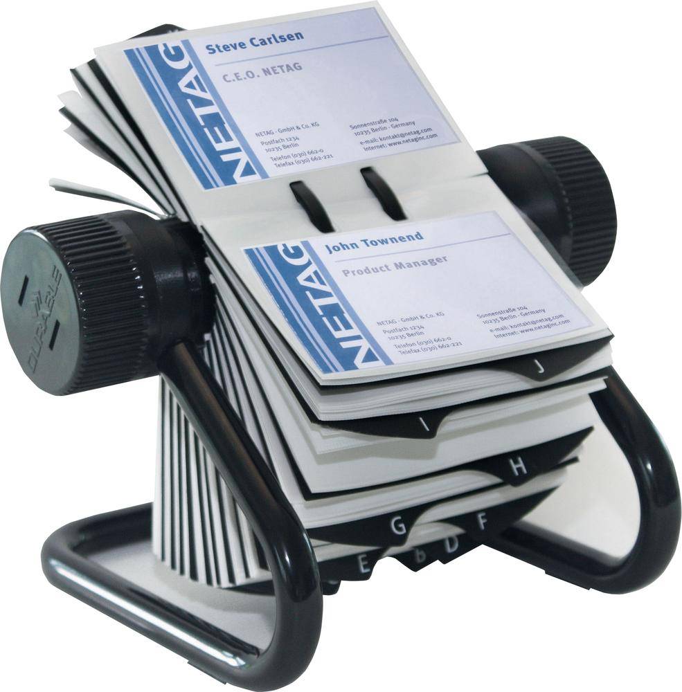 DURABLE Visifix Rollkartei f400 Karten Register A-Z schwarz - 248101