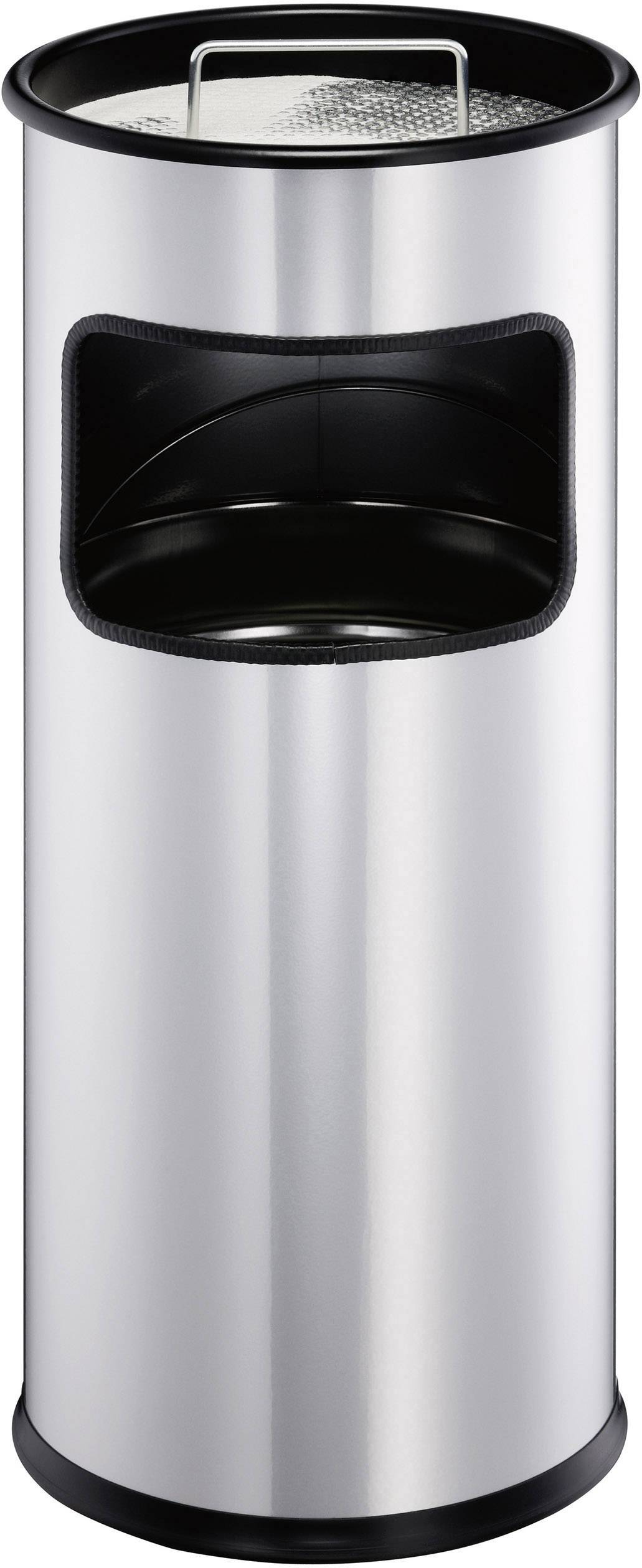 DURABLE Papierkorb Metall mit Ascher rund silber - 333023