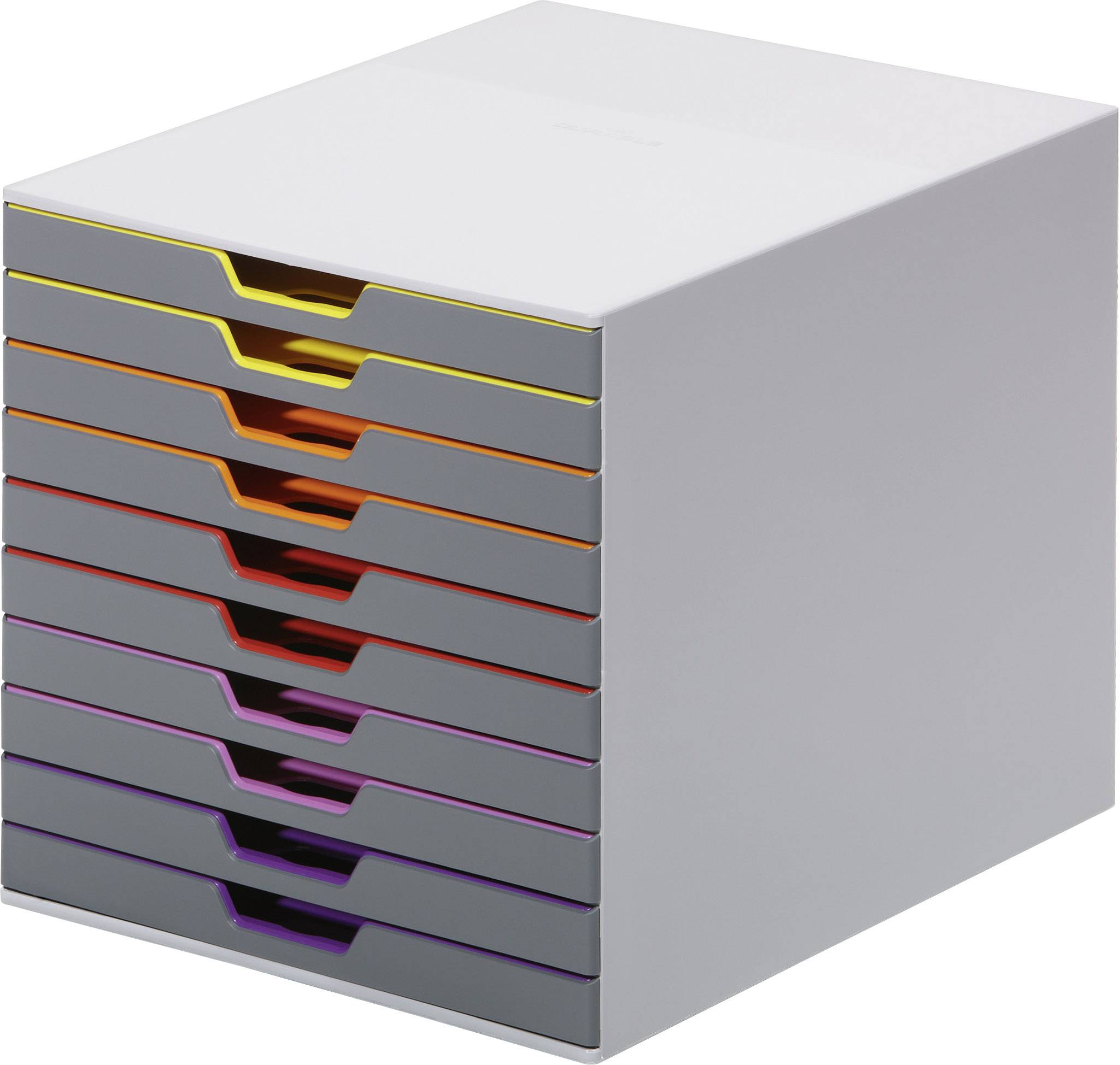 DURABLE Schubladenbox VARICOLOR 10Fächer Etiketten mehrfbg - 761027