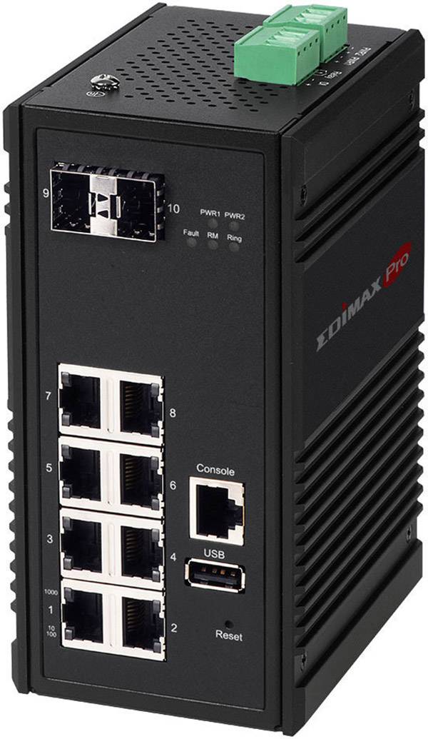 EDIMAX Switch Industrial 8-Port Gigabit Web Managed 2xSFP - IGS-5208