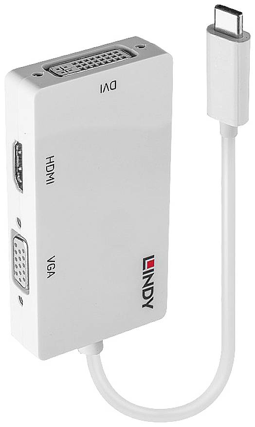 LINDY Konverter USB 3.1 Typ C auf 3 Displays HDMI DVI VGA