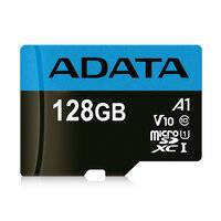 SD MicroSD Card 128GB ADATA SDXC (UHS-I Class 10) m. A. retail - AUSDX128GUICL10A1-RA1