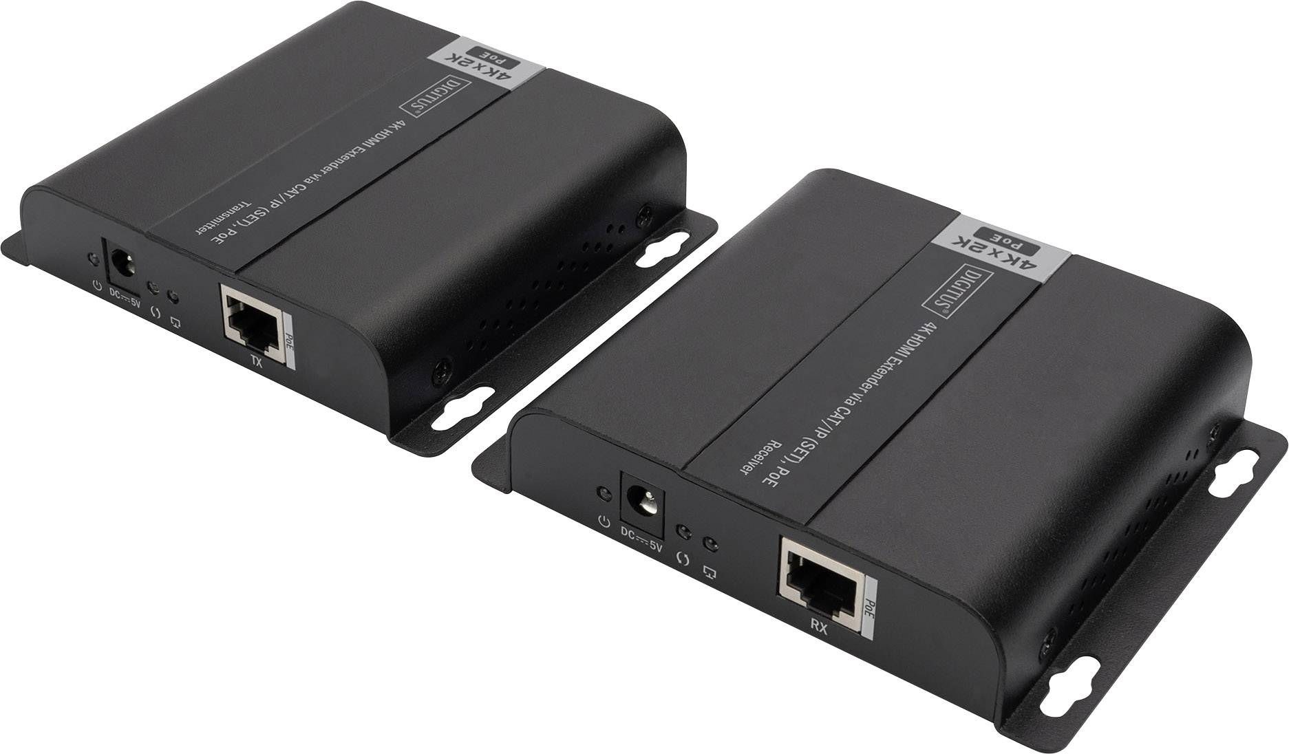 DIGITUS 4K HDMI Extender über CAT/IP (Set), PoE HDMI-Adapter