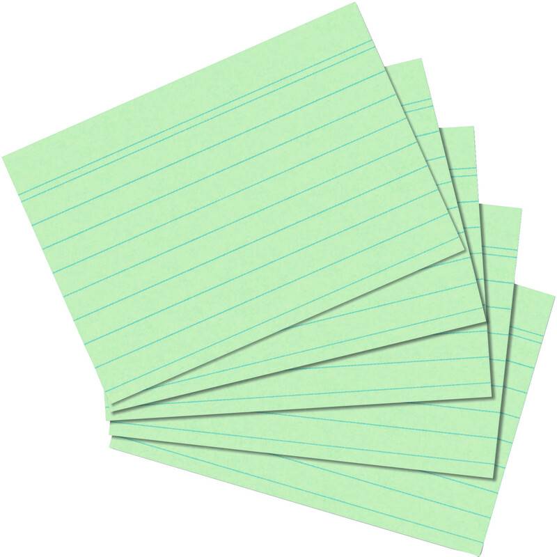 Herlitz Karteikarte A5 liniert grün 100er Packung - 1150556