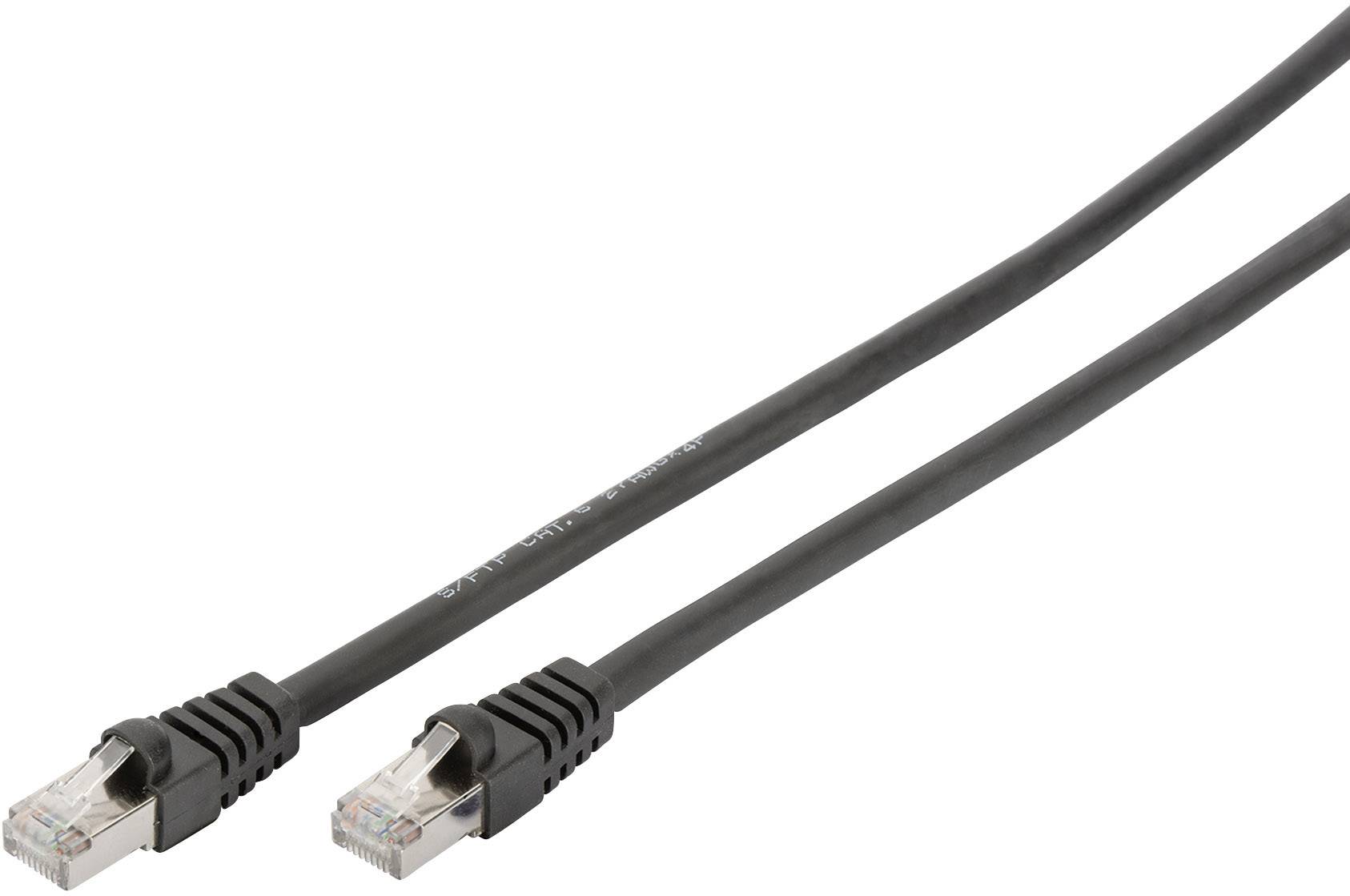 DIGITUS Patchkabel CAT6 S/FTP 2xRJ45 3.0m schwarz LSZH Cat6 Kabel