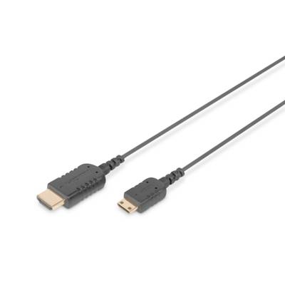 DIGITUS HDMI Anschlusskabel, C-A, HighFlex St/St, 2.0m, sw