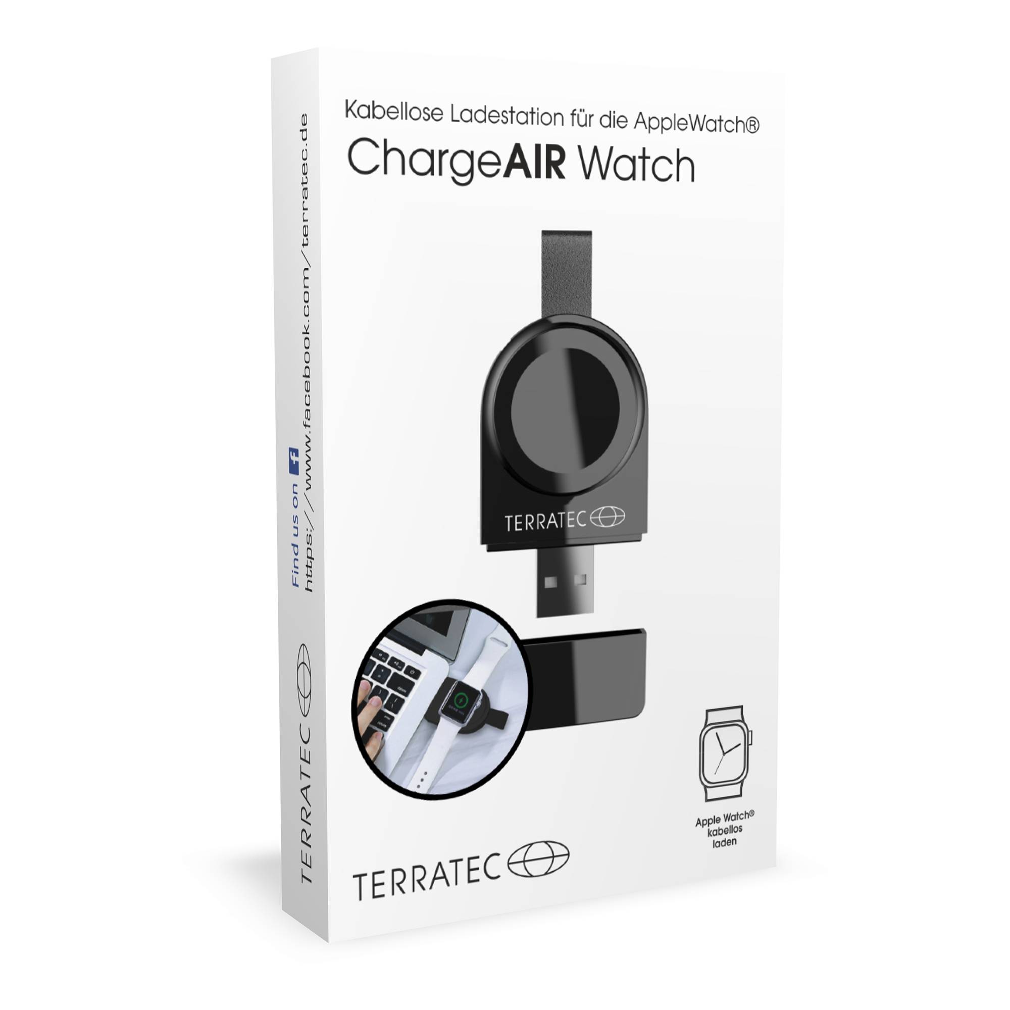 TERRATEC Ladegerät ChargeAir Watch kabellos Ladegerät wireless