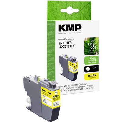 KMP Patrone Brother LC3219XLY yellow 1500 S. B58YX refilled