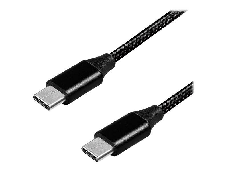 Logilink USB 2.0 Kabel, USB-C zu USB-C, schwarz, 1,0m - CU0154